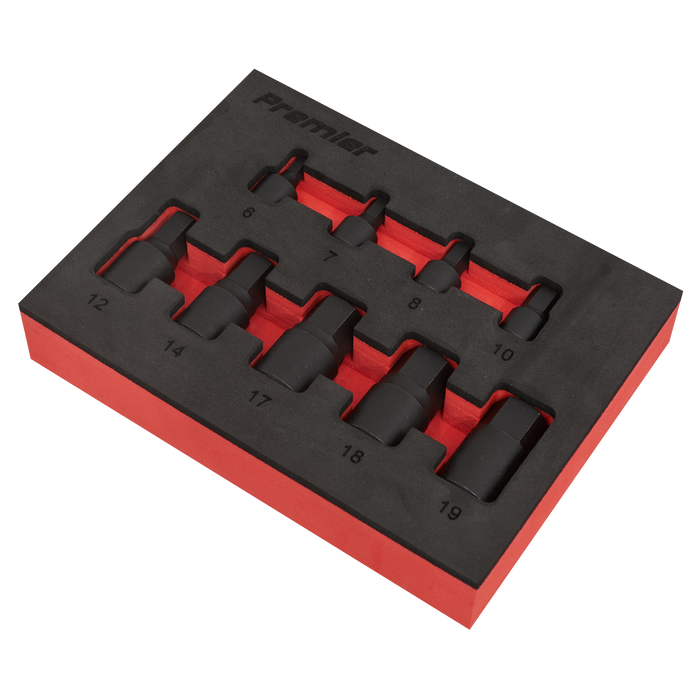 Premier Low Profile Hex Impact Socket Bit Set 1/4" & 3/8"Sq Drive 9pc | AK5525