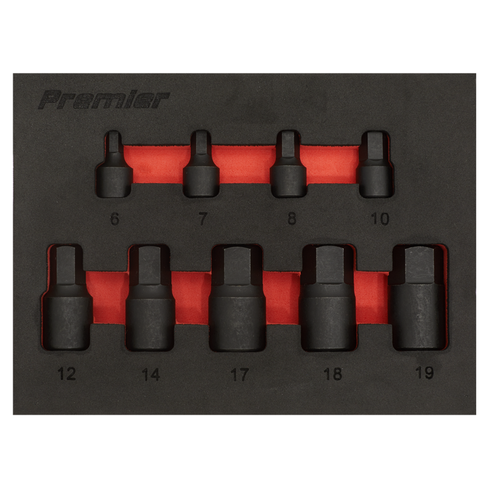 Premier Low Profile Hex Impact Socket Bit Set 1/4" & 3/8"Sq Drive 9pc | AK5525
