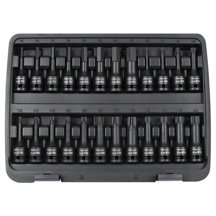 Premier Hex/TRX-Star*/Spline Impact Socket Bit Set 1/2"Sq Drive 24pc | AK56000