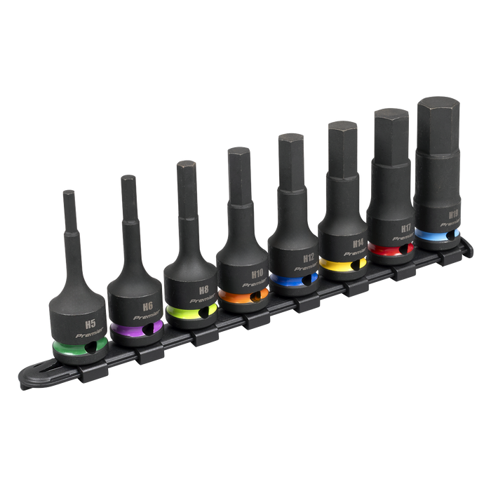 Premier Hex Impact Socket Bit Set 1/2"Sq Drive 8pc | AK56001
