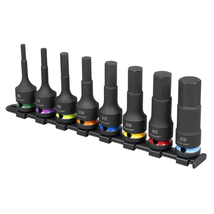 Premier Hex Impact Socket Bit Set 1/2"Sq Drive 8pc | AK56001