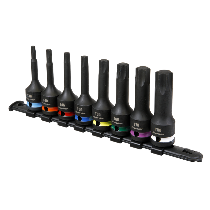 Premier TRX-Star* Impact Socket Bit Set 1/2"Sq Drive 8pc | AK56002