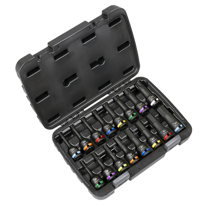 Premier Hex & TRX-Star* Impact Socket Bit Set 1/2"Sq Drive 16pc | AK56005