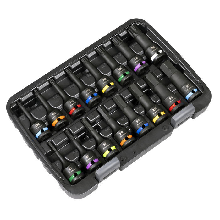 Premier Hex & TRX-Star* Impact Socket Bit Set 1/2"Sq Drive 16pc | AK56005