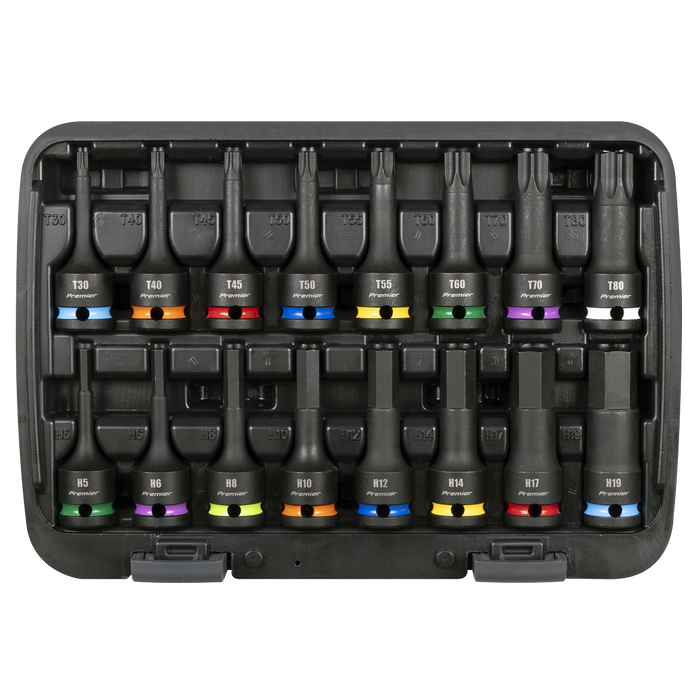 Premier Hex & TRX-Star* Impact Socket Bit Set 1/2"Sq Drive 16pc | AK56005