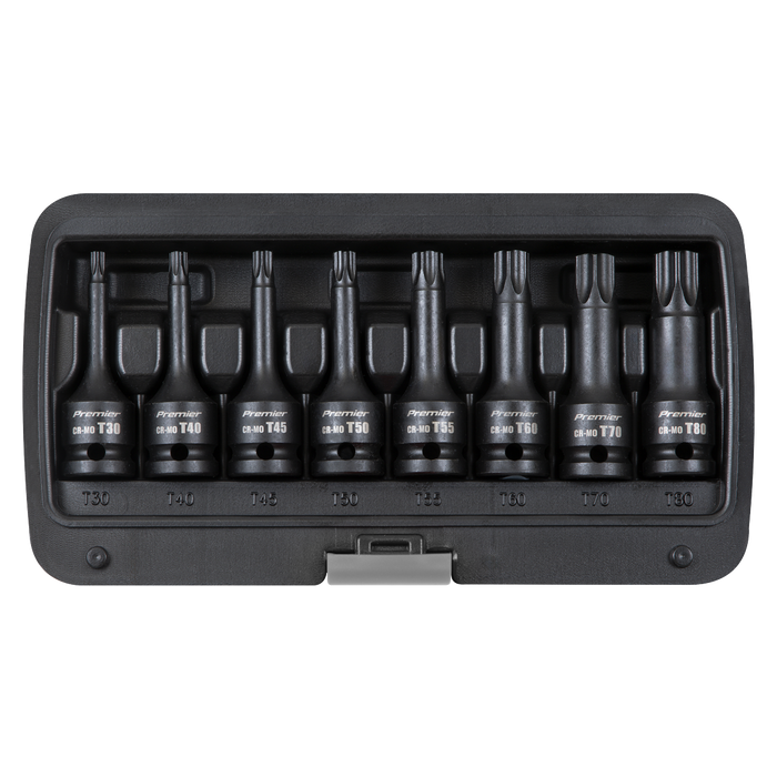 Premier TRX-Star* Impact Socket Bit Set 1/2"Sq Drive 8pc | AK5602