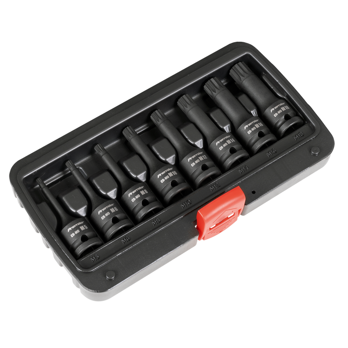 Premier Spline Impact Socket Bit Set 1/2"Sq Drive 8pc | AK5604