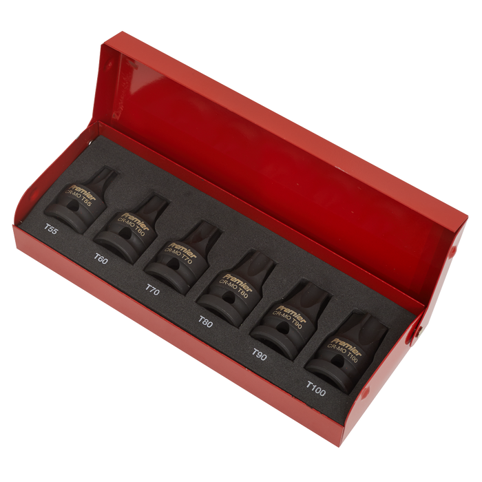 Premier TRX-Star* Impact Socket Bit Set 1/2"Sq Drive 6pc | AK5607