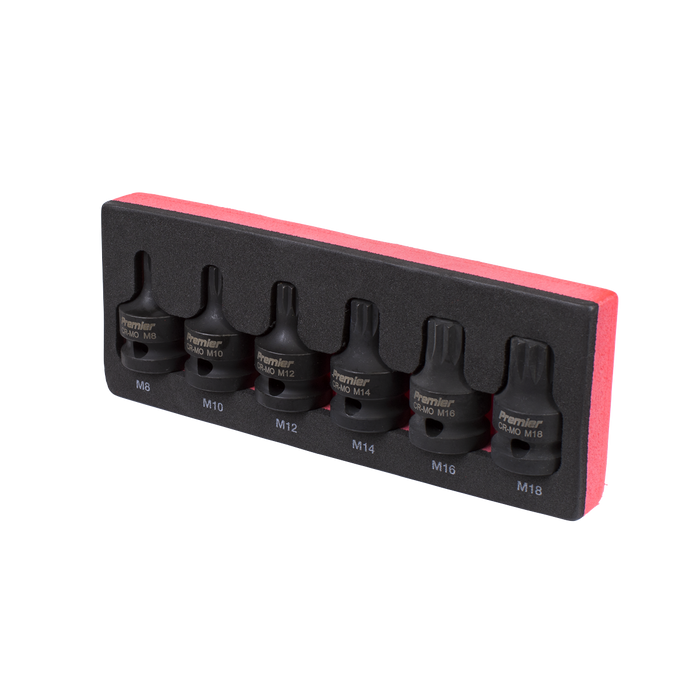 Premier Spline Impact Socket Bit Set 1/2"Sq Drive 6pc | AK5608