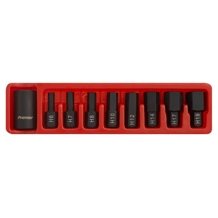 Premier Hex Impact Bit & Holder Set 1/2"Sq Drive 9pc | AK5609