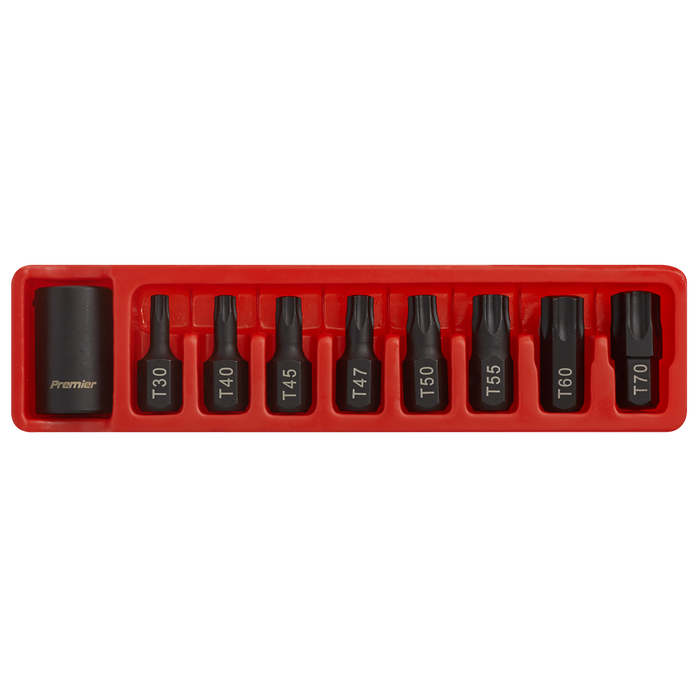 Premier TRX-Star* Impact Bit & Holder Set 1/2"Sq Drive 9pc | AK5610