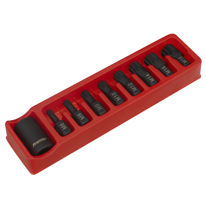 Premier Spline Impact Bit & Holder Set 1/2"Sq Drive 9pc | AK5611