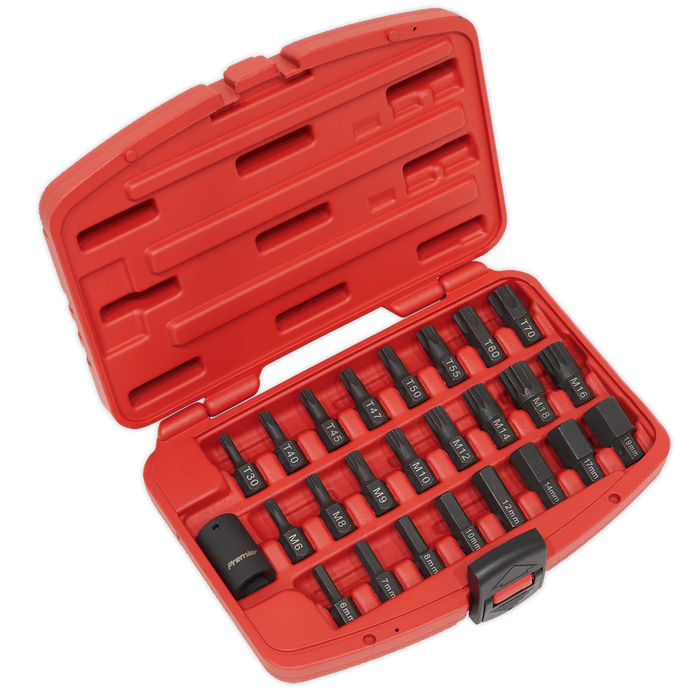 Premier TRX-Star*/Hex/Spline Impact Bit Set 1/2"Sq Drive 25pc | AK5612
