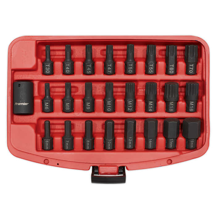 Premier TRX-Star*/Hex/Spline Impact Bit Set 1/2"Sq Drive 25pc | AK5612
