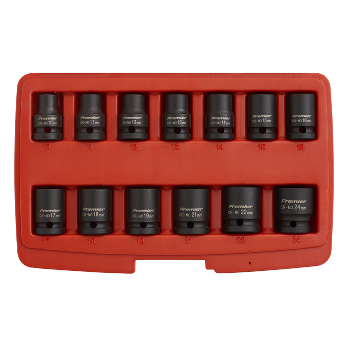 Premier Impact Socket Set 1/2"Sq Drive 12-point 13pc | AK5614M