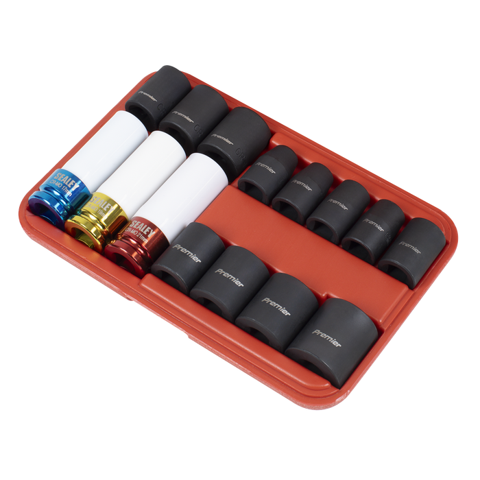Premier Impact Socket & Wheel Nut Removal Set 1/2"Sq Drive 15pc | AK5615M
