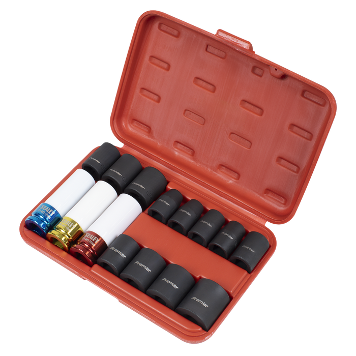 Premier Impact Socket & Wheel Nut Removal Set 1/2"Sq Drive 15pc | AK5615M