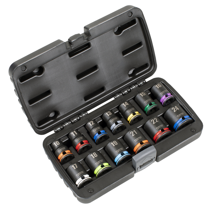 Lock-On™ Impact Socket Set 1/2"Sq Drive 13pc 6pt Metric | AK56160M