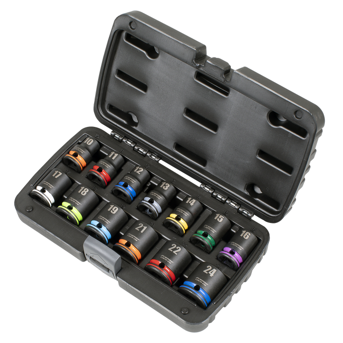 Lock-On™ Impact Socket Set 1/2"Sq Drive 13pc 6pt Metric | AK56160M