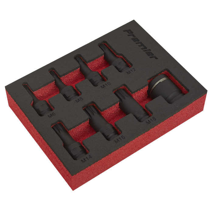 Premier Spline Impact Socket Bit Set 3/8"Sq Drive 8pc | AK5622