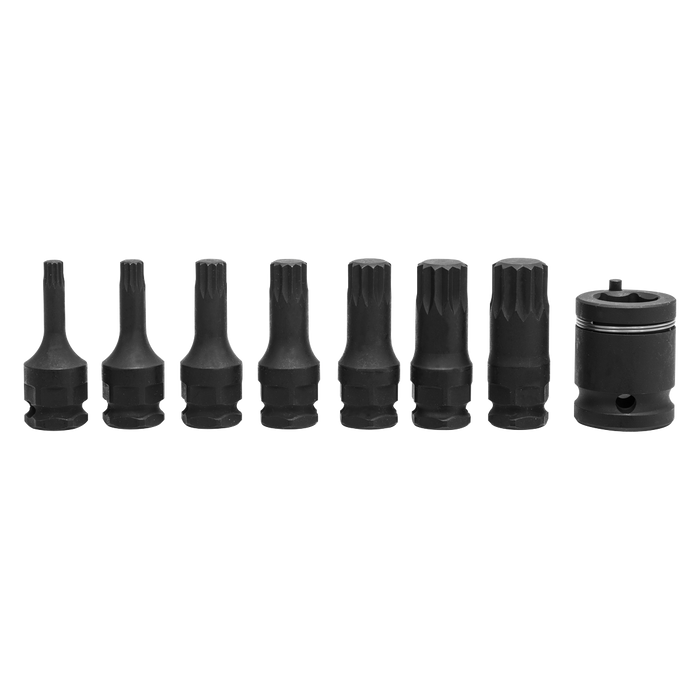 Premier Spline Impact Socket Bit Set 3/8"Sq Drive 8pc | AK5622