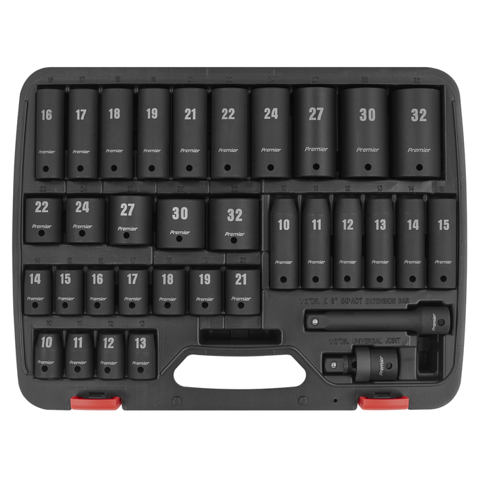 Premier Impact Socket Set 1/2"Sq Drive 34pc | AK5634M