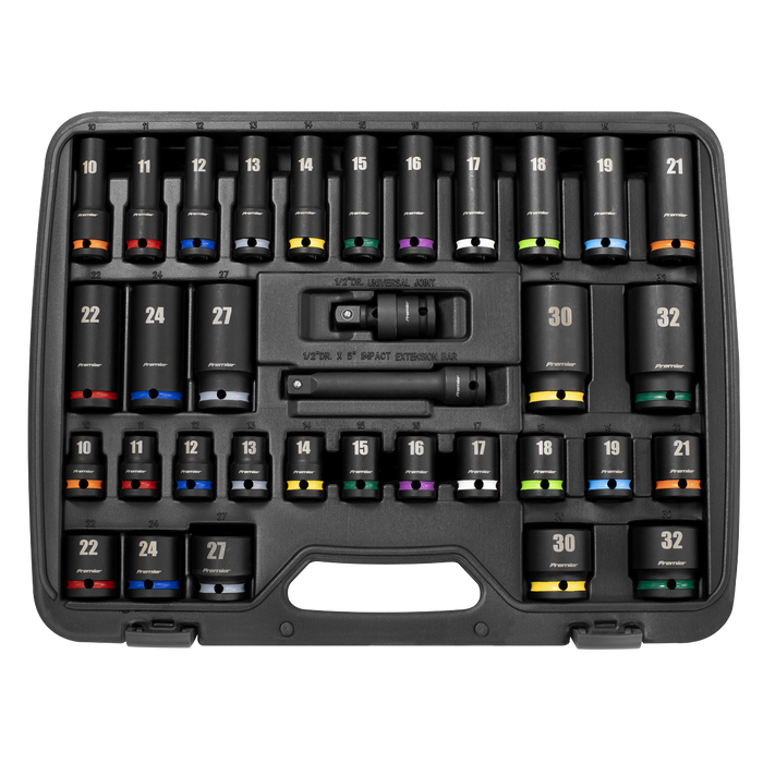 Premier Impact Socket Set 1/2"Sq Drive 34pc | AK5635M