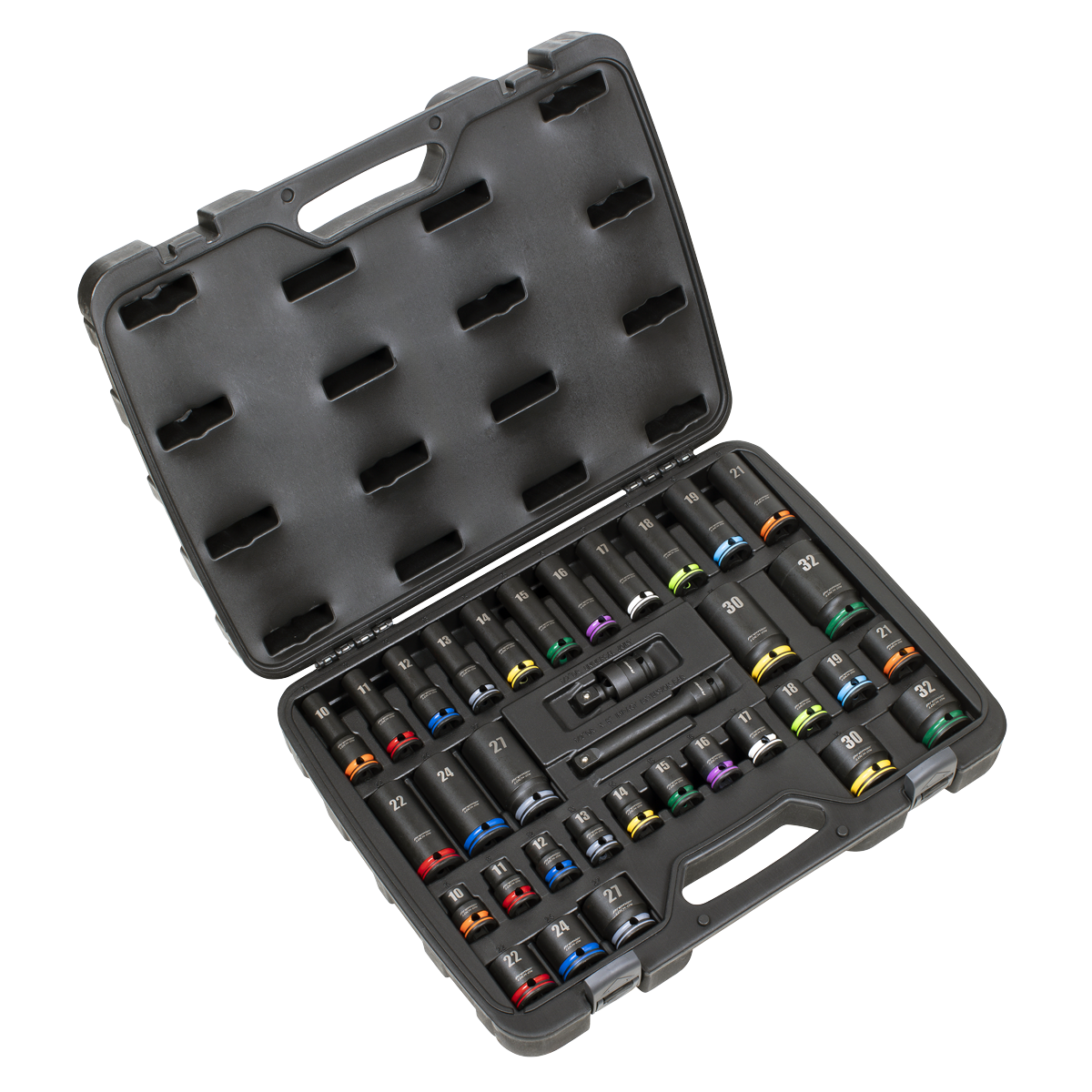 Lock-On™ Standard & Deep Impact Socket Set 34pc 1/2