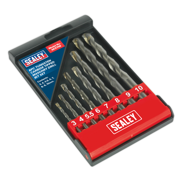 Tungsten Carbide Tipped Masonry Drill Bit Set 8pc | AK5708