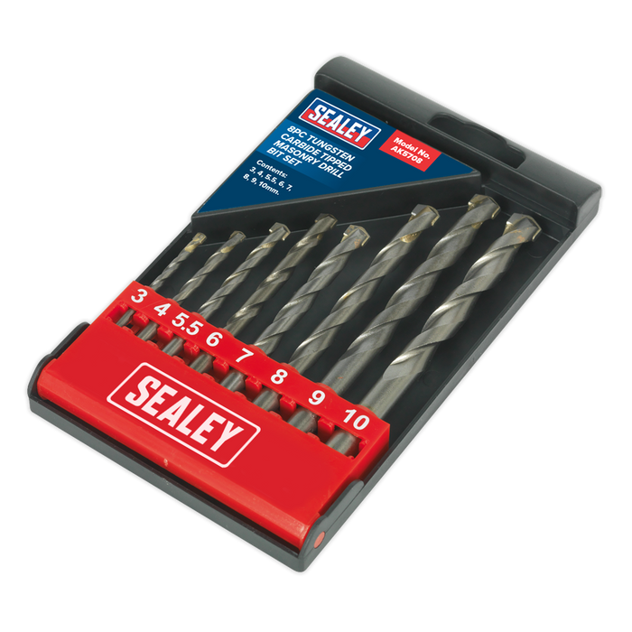 Tungsten Carbide Tipped Masonry Drill Bit Set 8pc | AK5708