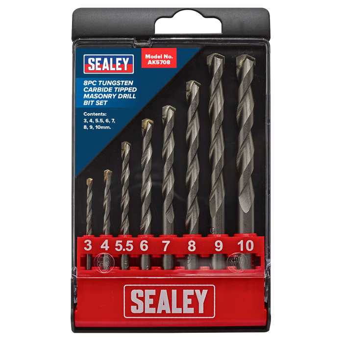 Tungsten Carbide Tipped Masonry Drill Bit Set 8pc | AK5708
