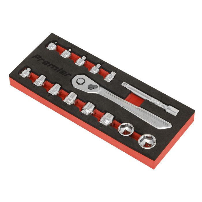 Premier Platinum Low Profile Socket Set 1/4"Sq Drive 15pc | AK5783