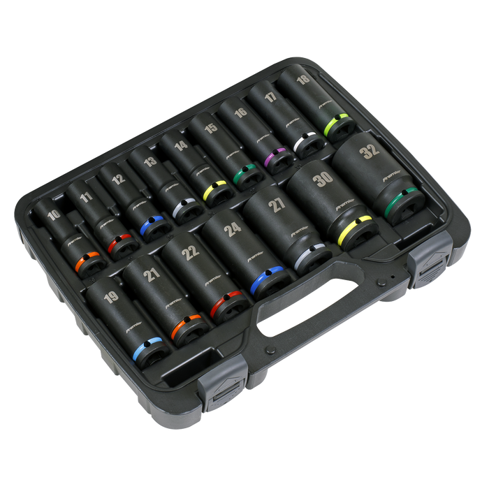 Premier Deep Impact Socket Set 1/2"Sq Drive 16pc | AK5818M