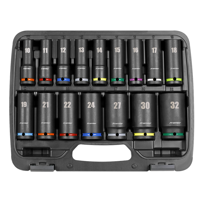 Premier Deep Impact Socket Set 1/2"Sq Drive 16pc | AK5818M