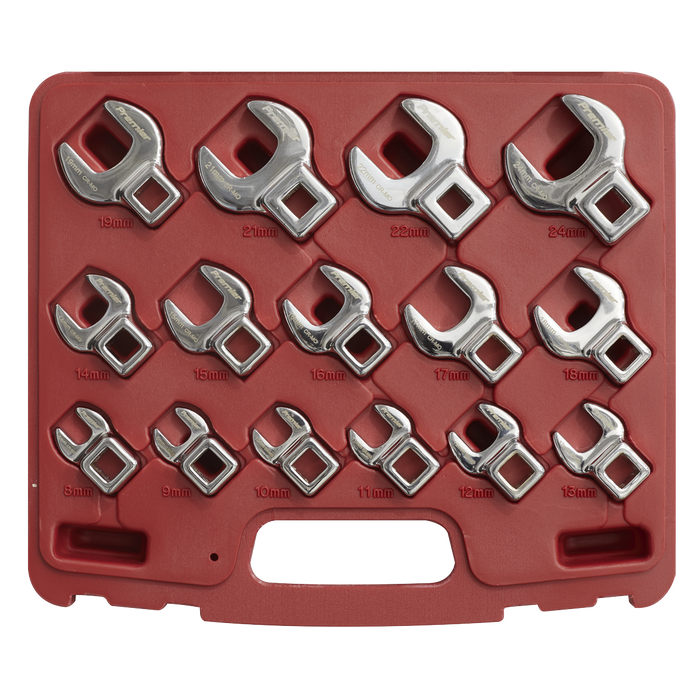 Premier Crow's Foot Open-End Spanner Set 3/8"Sq Drive 15pc | AK59891