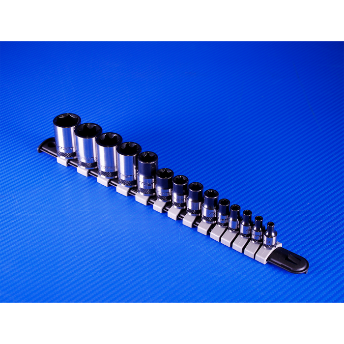 Premier Black TRX-Star* Socket Set 1/4", 3/8" & 1/2"Sq Drive E4-E24 14pc | AK618B