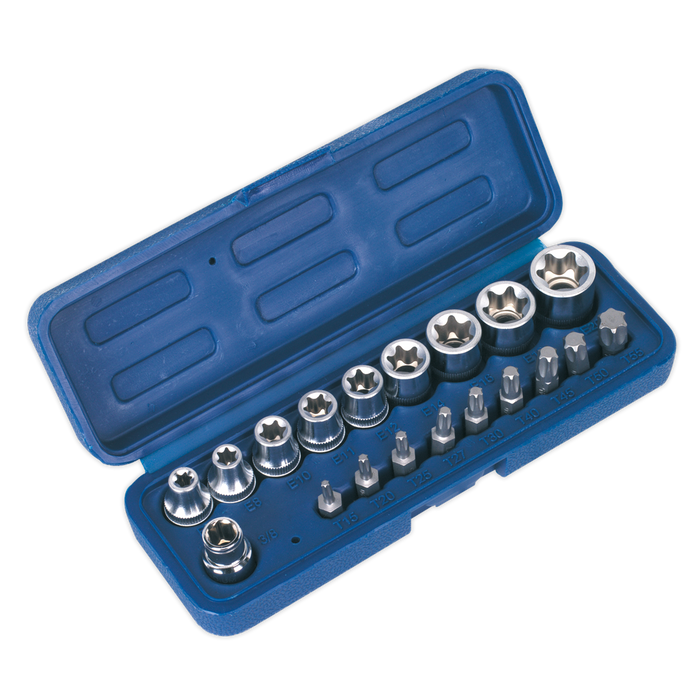 Premier TRX-Star* Socket & Bit Set 3/8"Sq Drive 19pc | AK6191