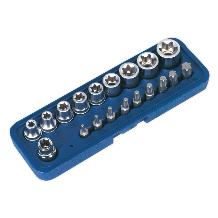 Premier TRX-Star* Socket & Bit Set 3/8"Sq Drive 19pc | AK6191