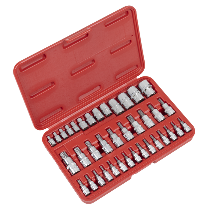 Premier TRX-Star* Socket & Security Socket Bit Set 1/4", 3/8" & 1/2"Sq Drive 38pc | AK6197