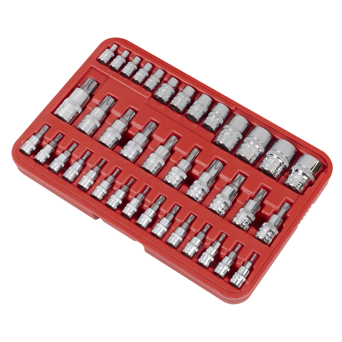 Premier TRX-Star* Socket & Security Socket Bit Set 1/4", 3/8" & 1/2"Sq Drive 38pc | AK6197