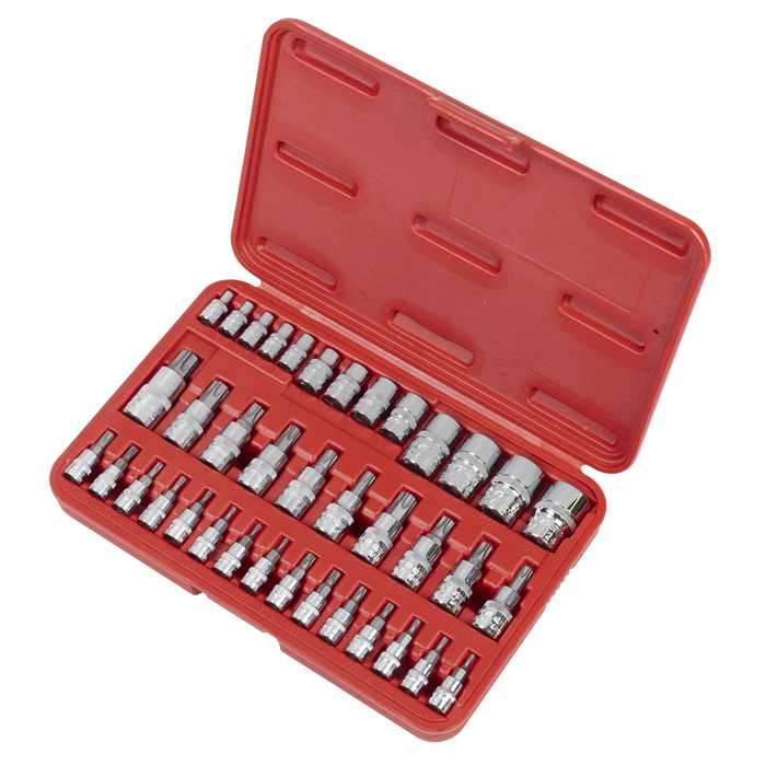 Premier TRX-Star* Socket & Security Socket Bit Set 1/4", 3/8" & 1/2"Sq Drive 38pc | AK6197