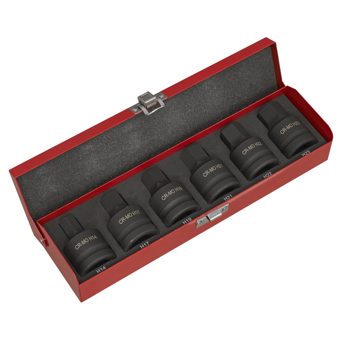 Premier Hex Impact Socket Bit Set 3/4"Sq Drive 6pc | AK6217