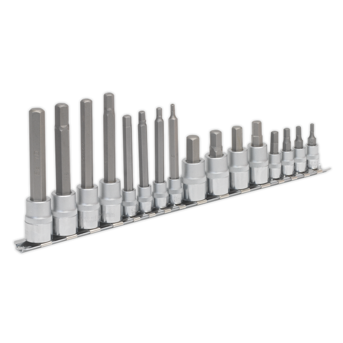 Premier Hex Socket Bit Set 1/4" & 3/8"Sq Drive 16pc | AK6219