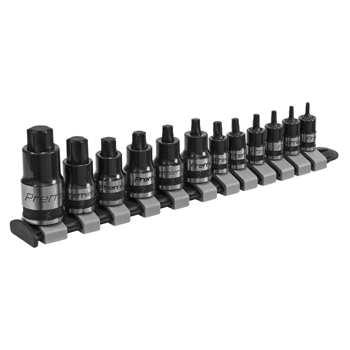 Premier Black Stubby TRX-Star* Socket Bit Set 1/4", 3/8" & 1/2"Sq Drive 12pc | AK6228B