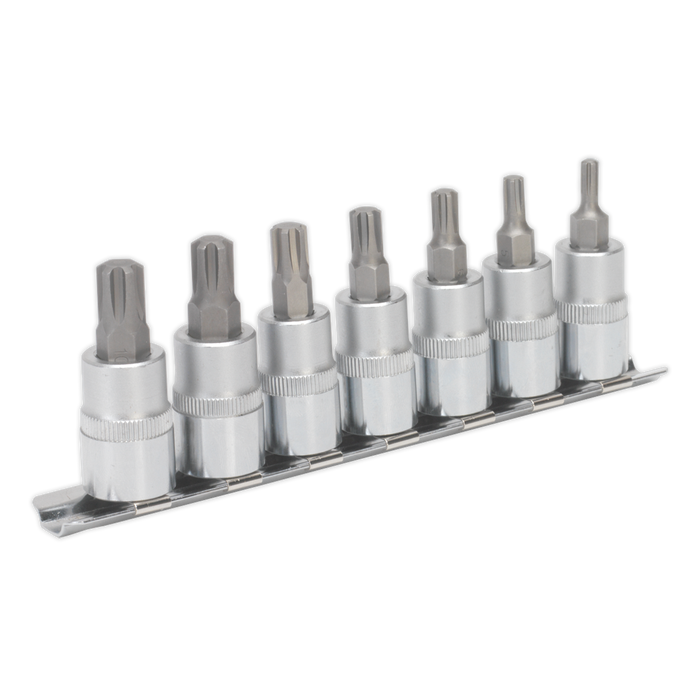 Premier Ribe Socket Bit Set 3/8"Sq Drive 50mm 7pc | AK6232