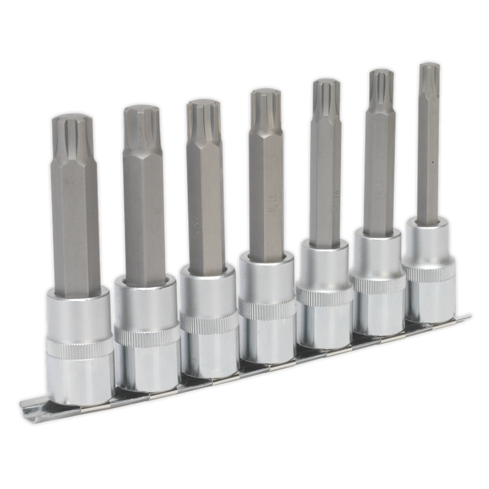 Premier Ribe Socket Bit Set 1/2"Sq Drive 100mm 7pc | AK6235
