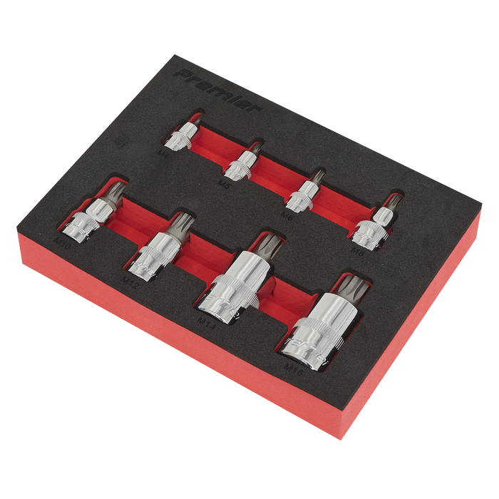 Premier Spline Socket Bit Set1/4", 3/8" & 1/2"Sq Drive 8pc | AK6241