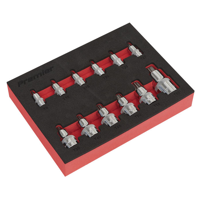 Premier Stubby TRX-Star* Socket Bit Set 1/4", 3/8" & 1/2"Sq Drive 12pc | AK6245