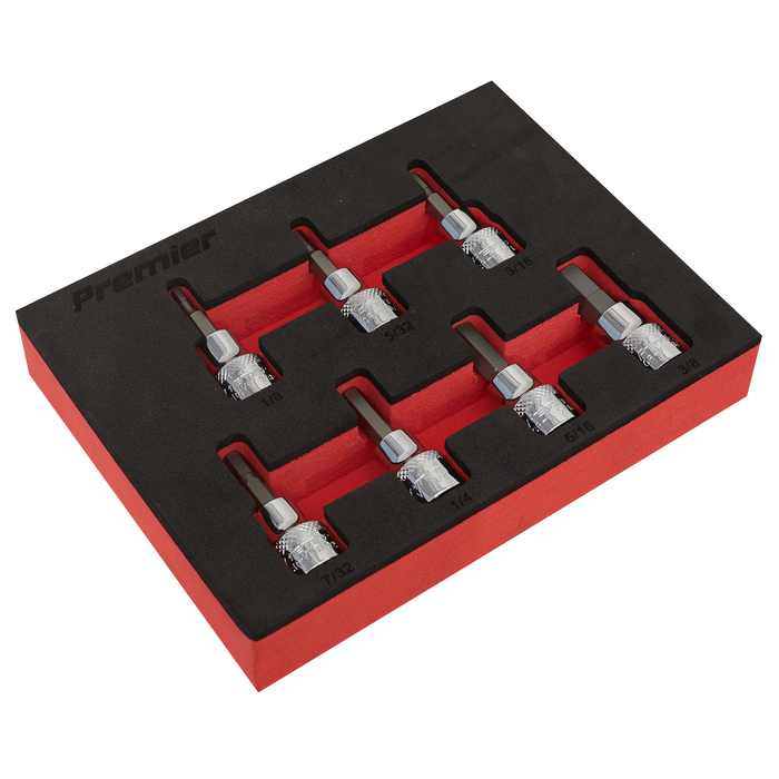 Premier Imperial Hex Socket Bit Set 3/8"Sq Drive 7pc | AK6246
