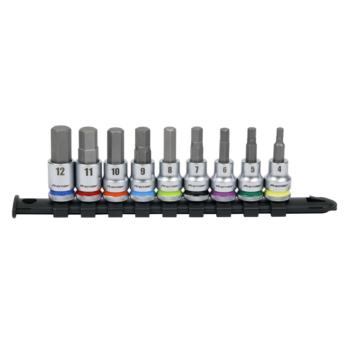Premier Platinum Hex Socket Bit Set 3/8"Sq Drive 9pc | AK6250